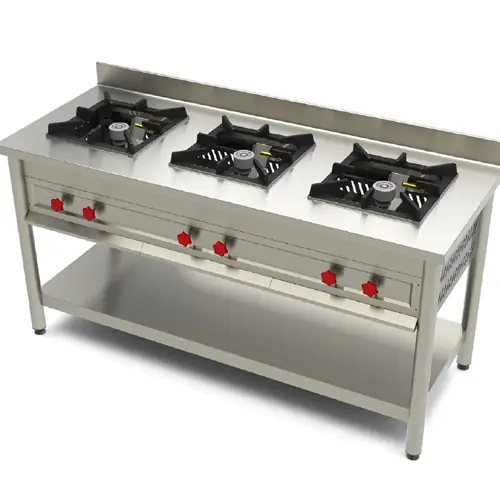 S/S Three Burner Cooking Range